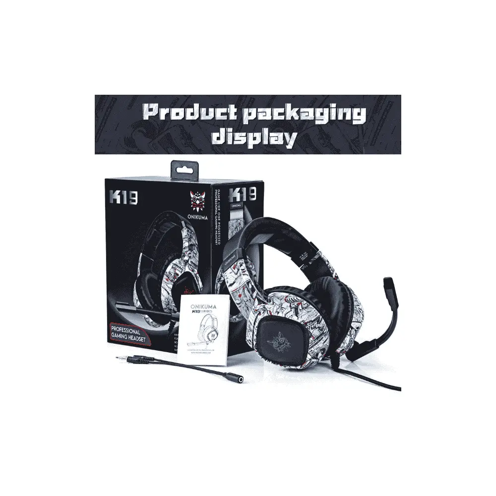 هيدفون جيمينج ONIKUMA K19، سلكي، ميكروفون، إضاءة RGB (2).webp