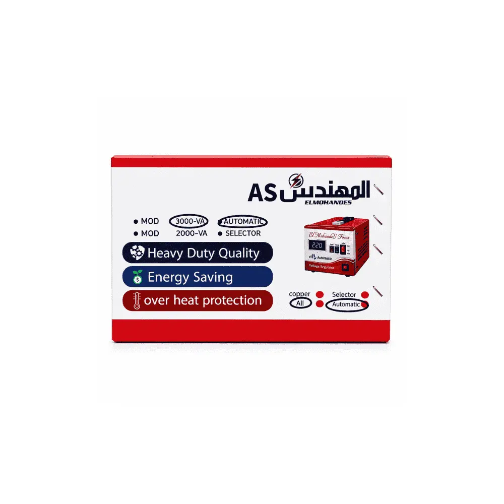 منظم جهد كهرباء Power WAVE SVC 3000VA, فازة واحدة, دخل 90-260 فولت, خرج 220 فولت (2).webp