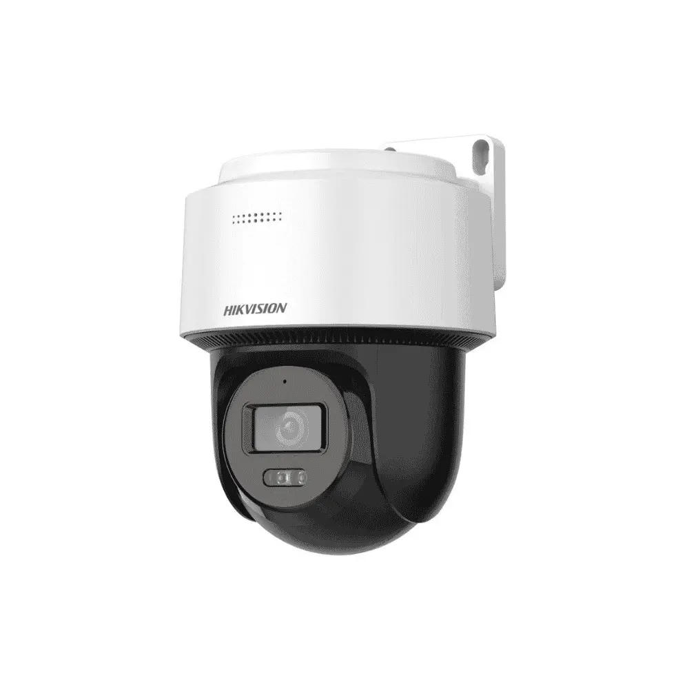 كاميرا مراقبة هيكفيجن DS-2DE2C400MWG-E خارجية 4 ميجابكسل PT بإضاءة هجينة ذكية عدسة 2.8 مم مع ميكروفون وسماعة IP66.webp