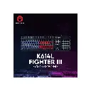 كيبورد جيمنج FANTECH FIGHTER III K614L RGB، سلكي، مفاتيح Membrane، أزرار وسائط متعددة، أسود (2).webp