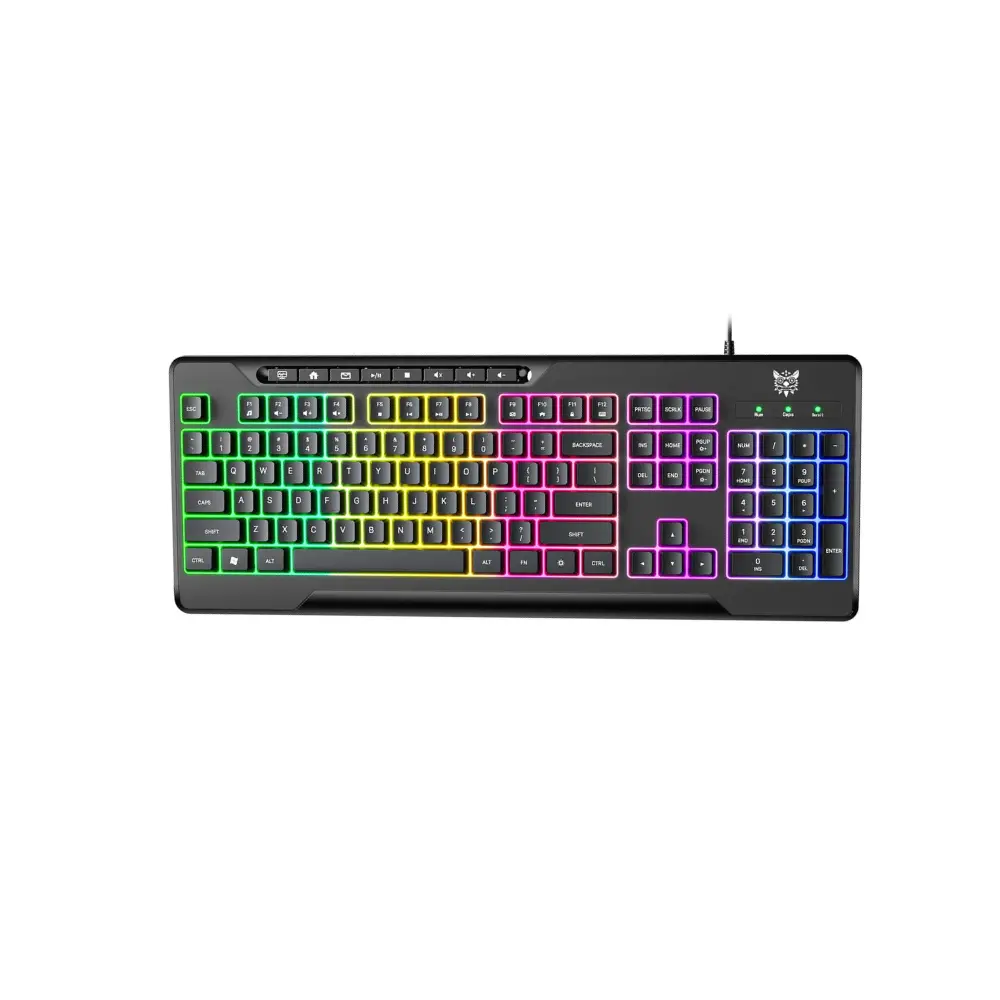 ONIKUMA G32 Wired Gaming Keyboard, Mechanic Feel, Multimedia Keys, Anti-Ghosting, Black