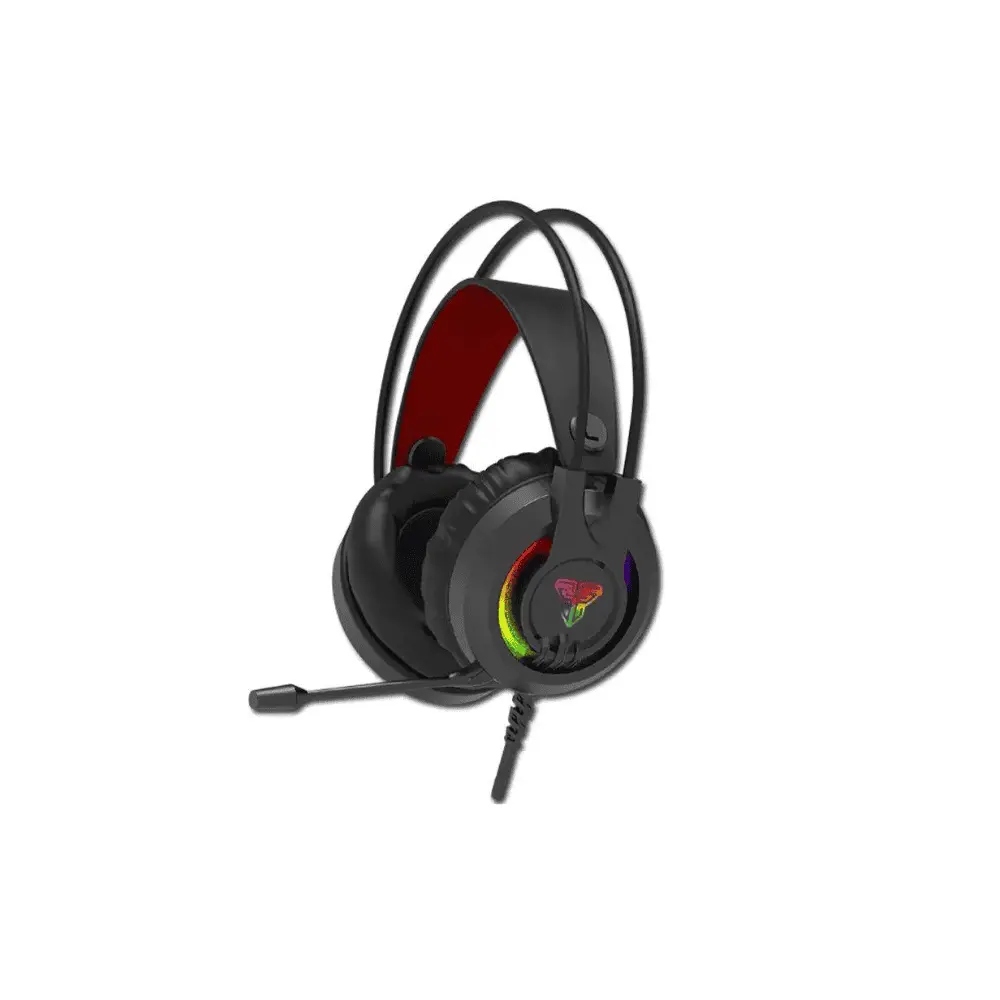 هيدفون جيمينج FANTECH HG20 Chief II، سلكي، إضاءة RGB، لون أسود