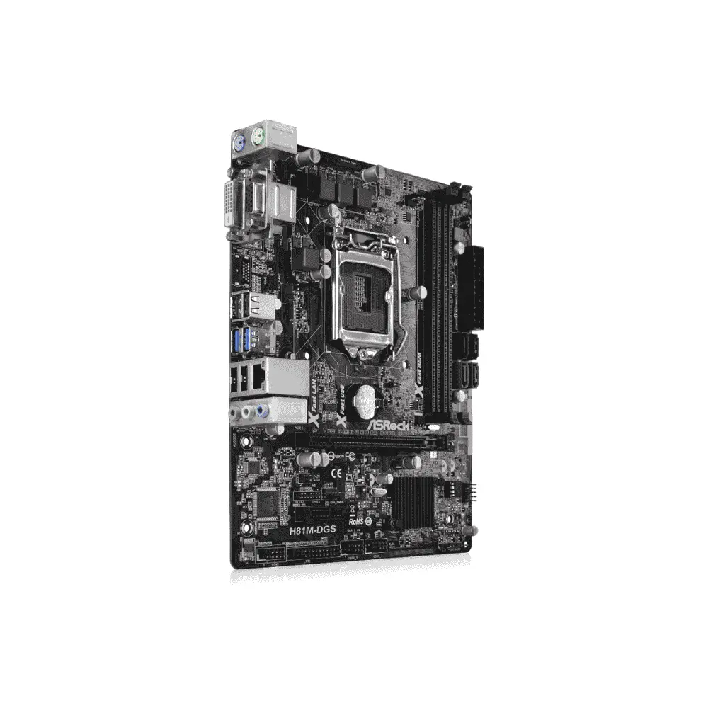 ASRock H81M-DGS Motherboard, Micro ATX, LGA1150