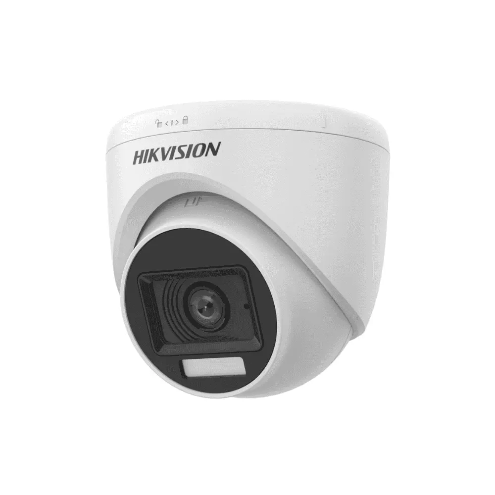 كاميرا Hikvision DS-2CE76K0T-LPFS، دقة 3K، إضاءة ذكية Hybrid، تدعم الصوت، عدسة ثابتة، داخلية، توريت