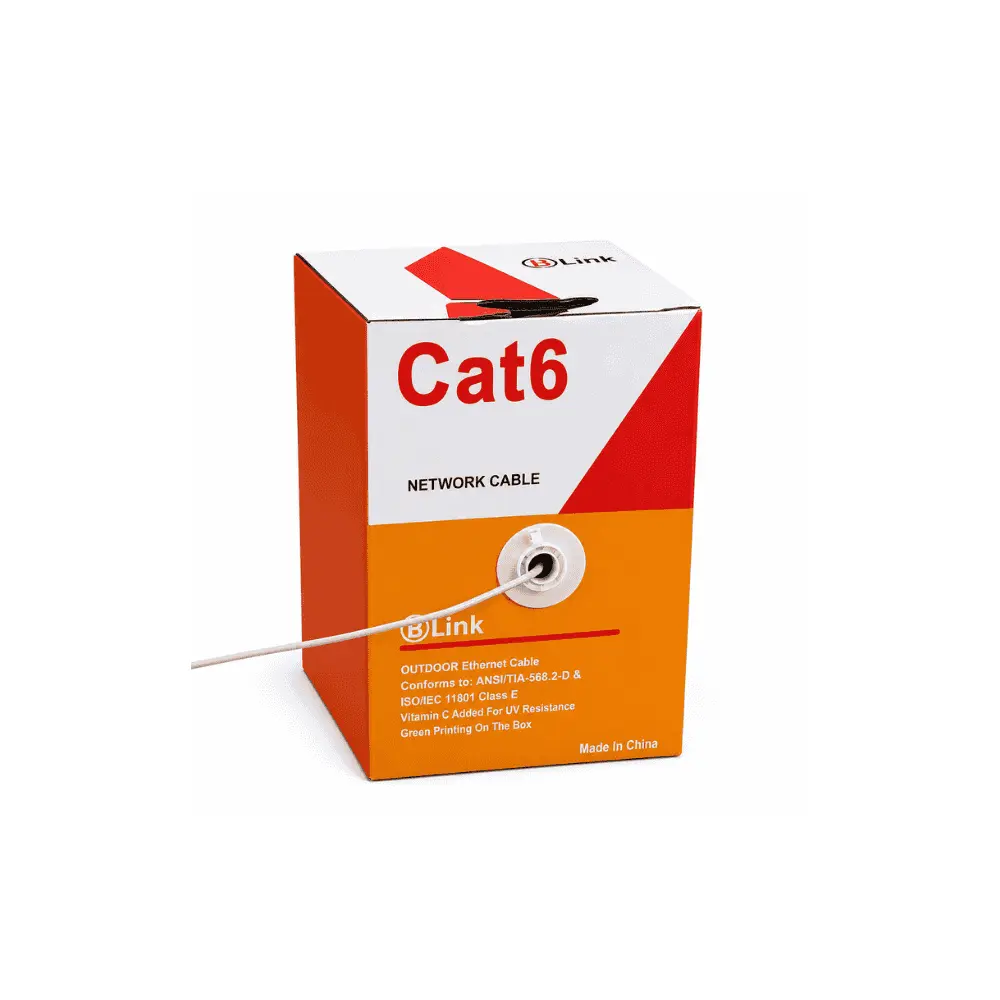 سلك نت B-LINK N3 Cat6، طول 305 متر، 26AWG، لون رصاصي