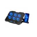 مبرد لاب توب Gigamax Plus 2040، مروحة واحدة، بإضاءة LED، 6 سرعات