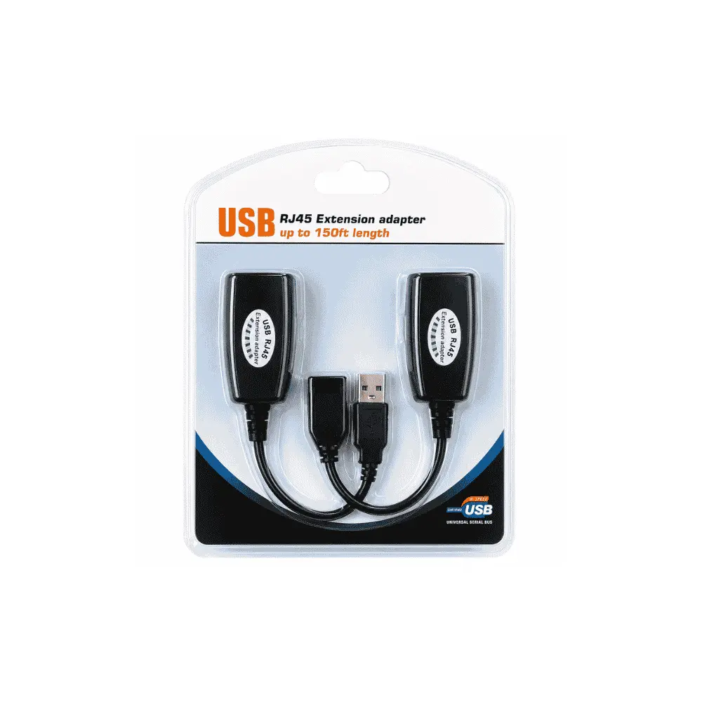 وصلة تحويل وتمديد USB إلى RJ45، طقم محول تمديد شبكة LAN لنقل وتوصيل USB عبر كابل الشبكة
