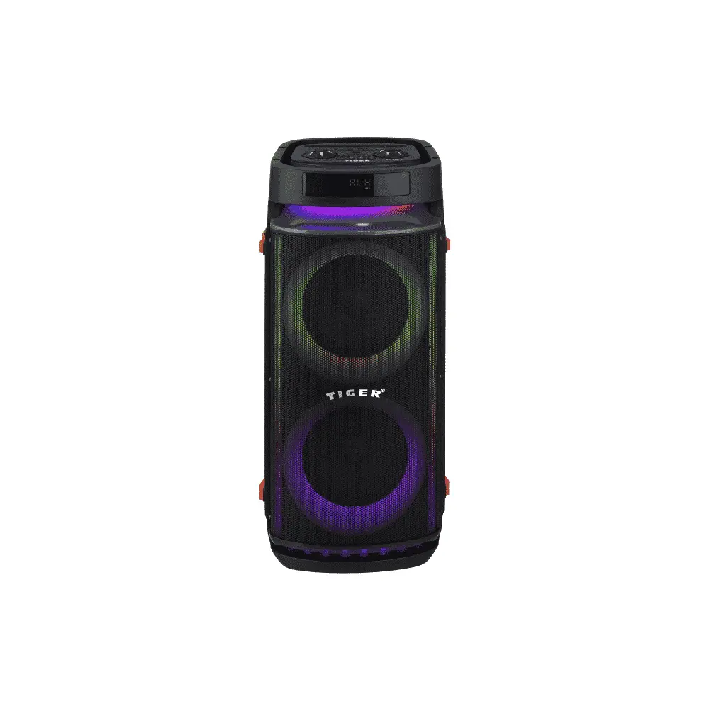 Tiger RGB-6200 RGB Subwoofer Speaker, Dual 6 Inch, Bluetooth, Remote Control 