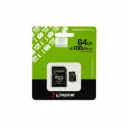 كارت ميموري كينجستون Canvas Select Plus سعة 64 جيجابايت MicroSD بسرعة قراءة 100 ميجابايت/ثانية مع محول SD – SDCS3/64GB