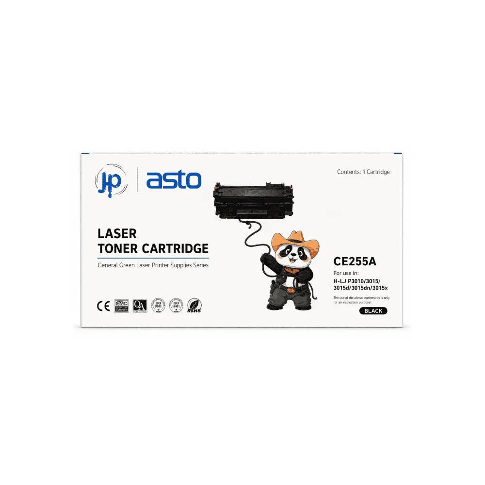 aStO Compatible Black Laser Toner Cartridge HP 55A CE255A for HP LaserJet P3015 P3015d P3015dn P3015x Enterprise M521 M525
