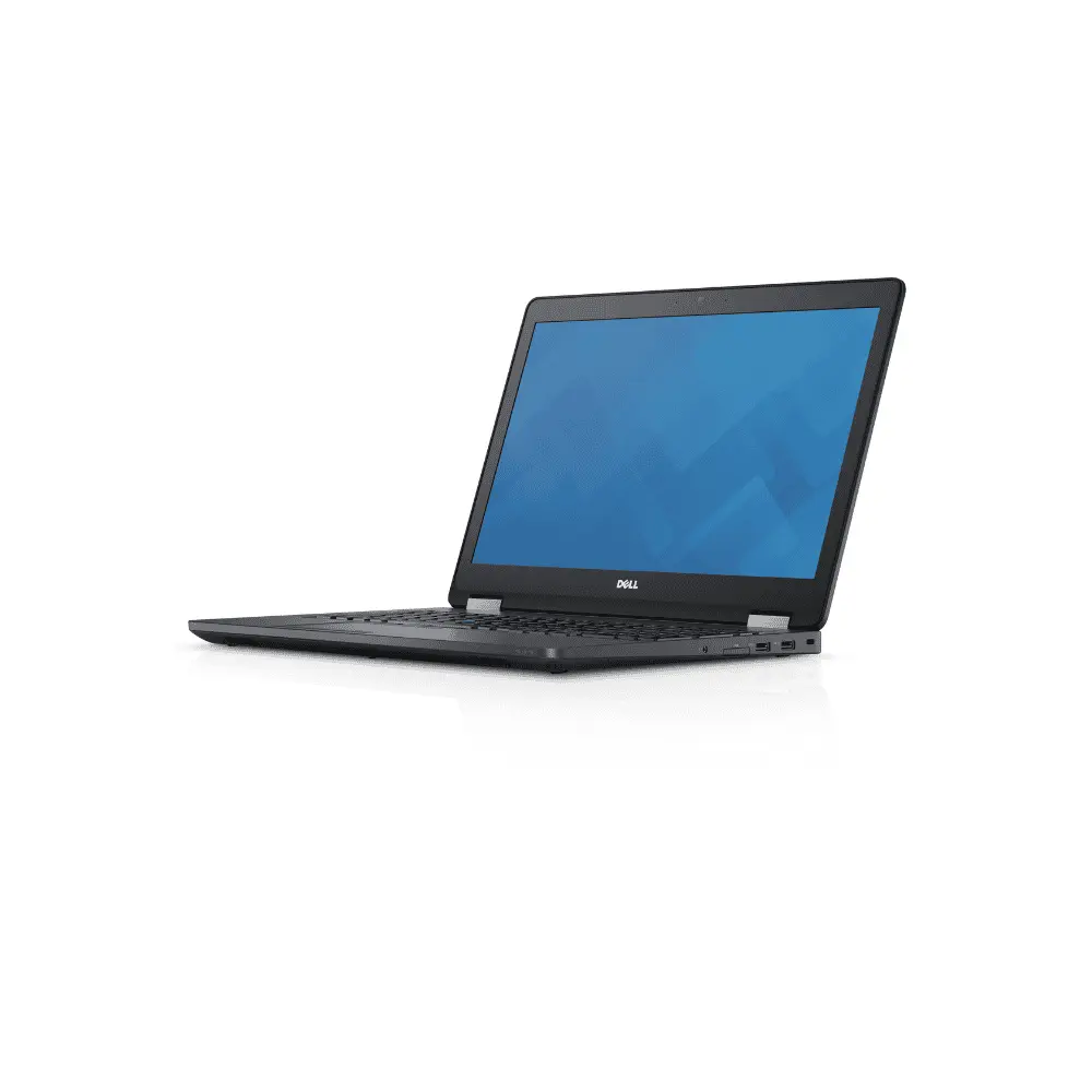 لابتوب أعمال Dell Latitude E5570، معالج Intel Core i5-6200U، ذاكرة 8 جيجابايت DDR4 RAM، سعة تخزين 256 جيجابايت SSD، شاشة 15.6 بوصة HD، نظام Windows 10 Pro، لون أسود