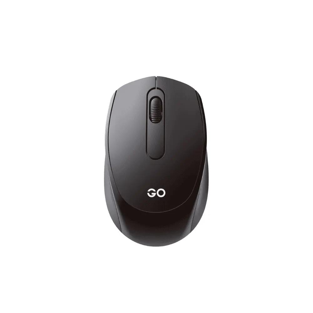 W603 GO Wireless Mouse, 2.4GHz USB Receiver, Optical Mouse, Black