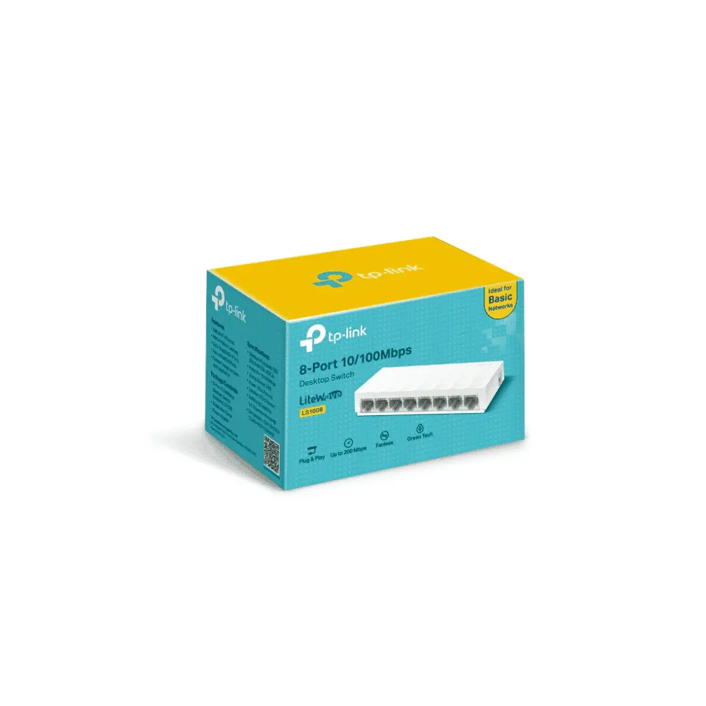 TP-Link LS1008 8-Port 10/100Mbps Desktop Network Switch