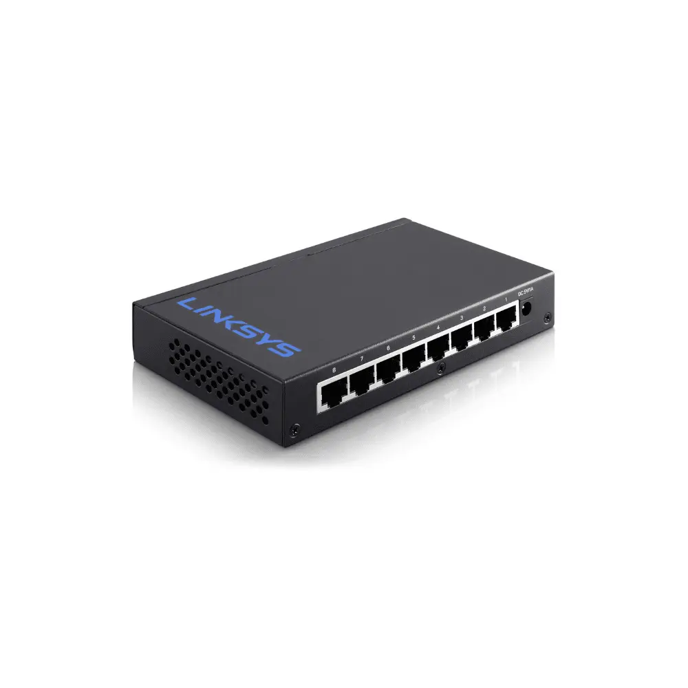 Linksys LGS108 Network Switch, 8 Port, Gigabit, Unmanaged