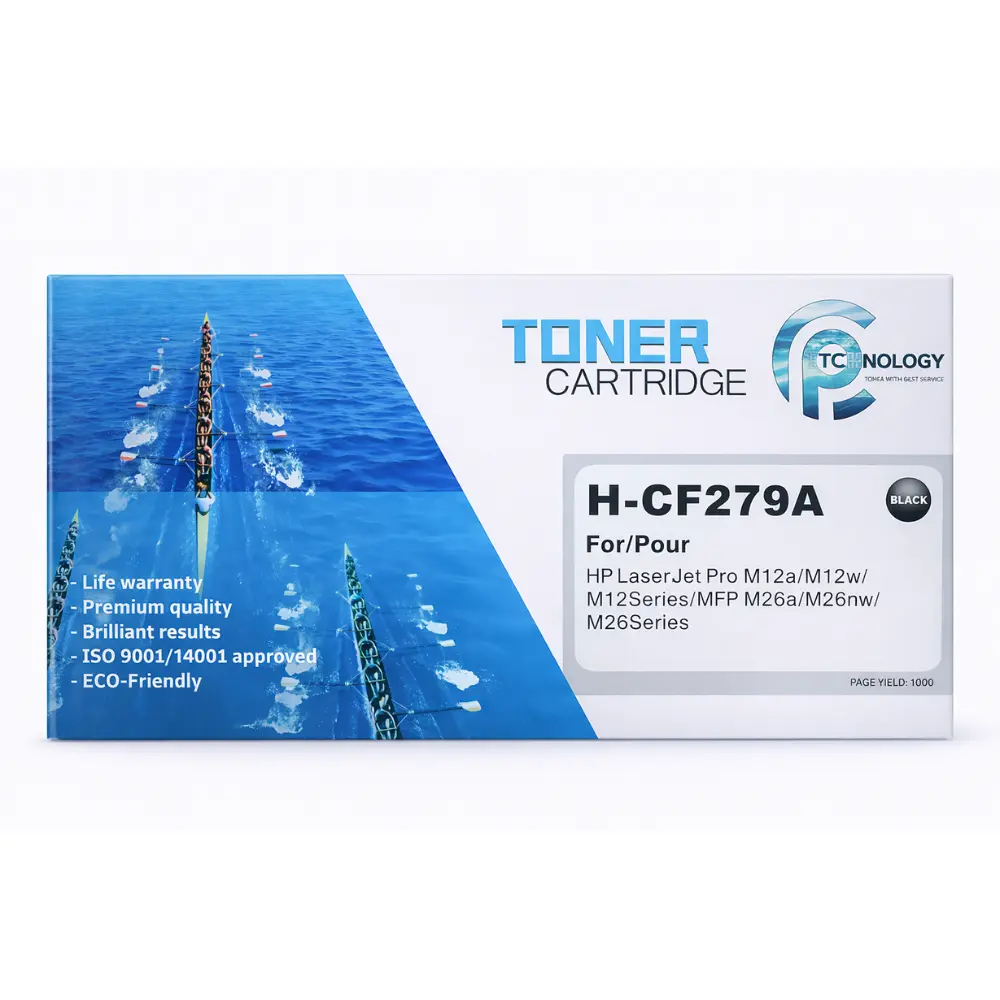 حبر طابعة ليزر أسود PC Technology متوافق مع HP 79A CF279A لطابعات HP LaserJet Pro M12 وM12a وM12w وHP LaserJet Pro MFP M26a وM26nw