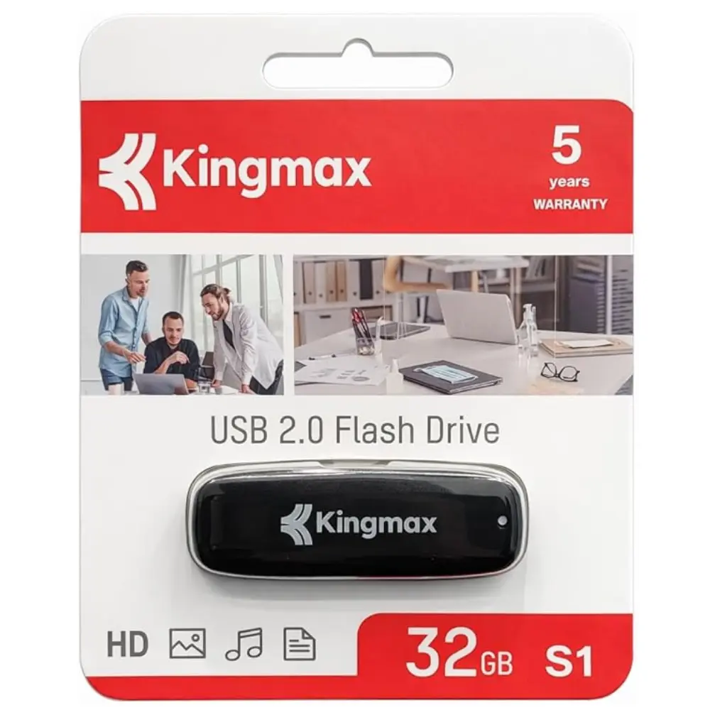 فلاش ميموري 32 جيجابايت -HS-USB-S2 U2 Black -Kingmax