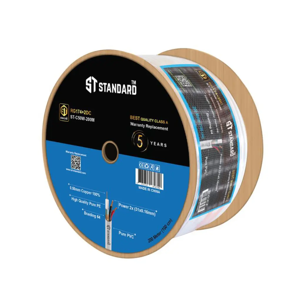 STANDARD RG174 + Power Cable, 200m 