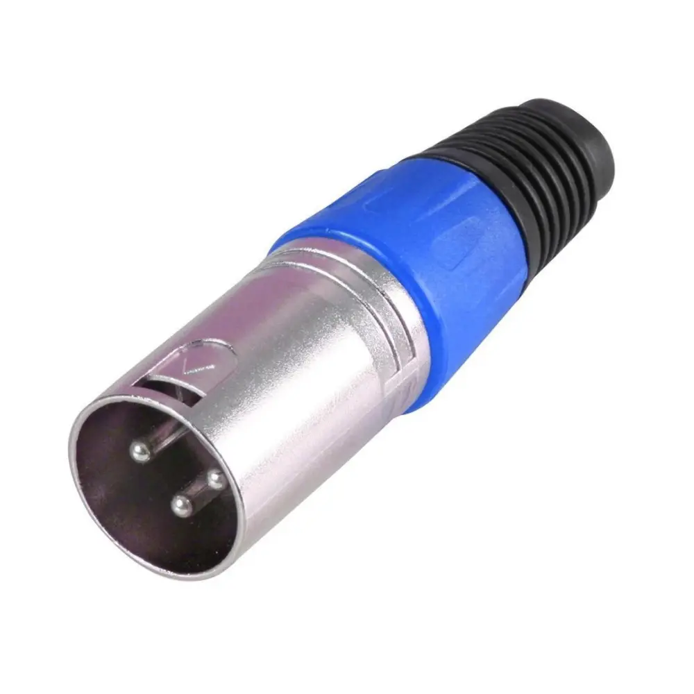 جاك مايك صوت XLR Male Mtal blue