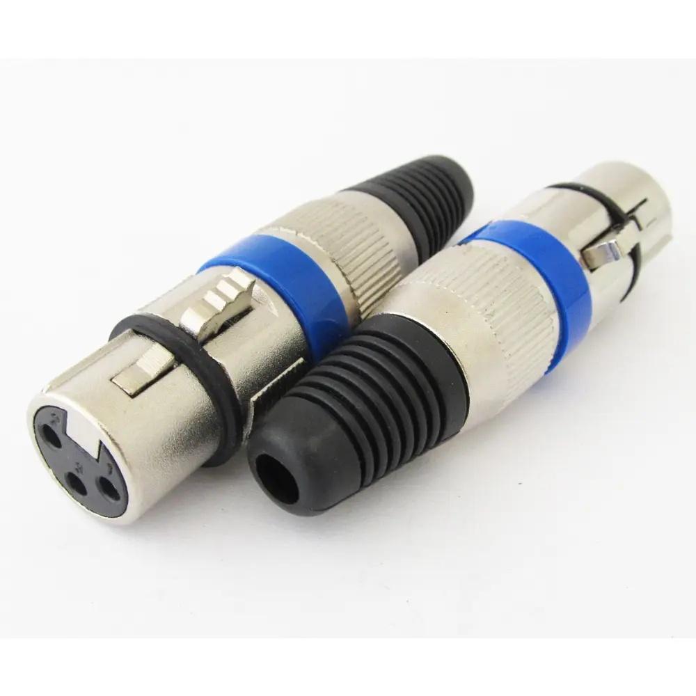 جاك مايك صوت XLR Female Mtal blue