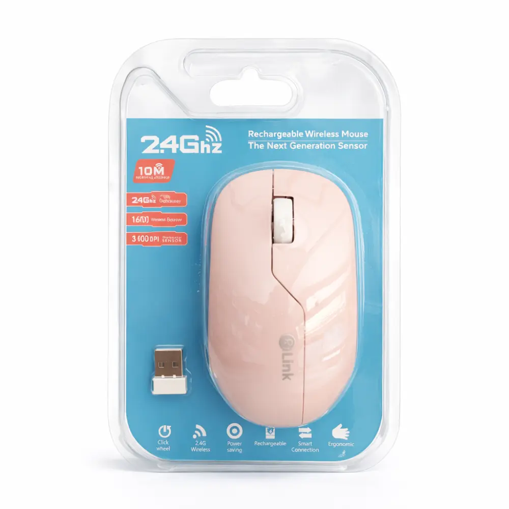 ماوس لاسلكي B-LINK ، قابل للشحن ، 2 أزرار، الوان-B-LINK