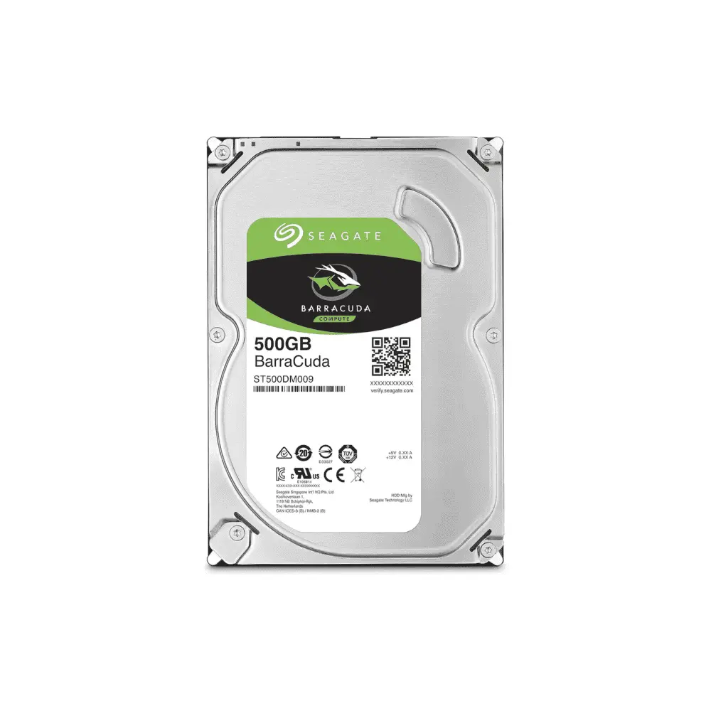 هارد Seagate BarraCuda بسعة 500 جيجا للكمبيوتر المكتبي، مقاس 3.5 بوصة، SATA