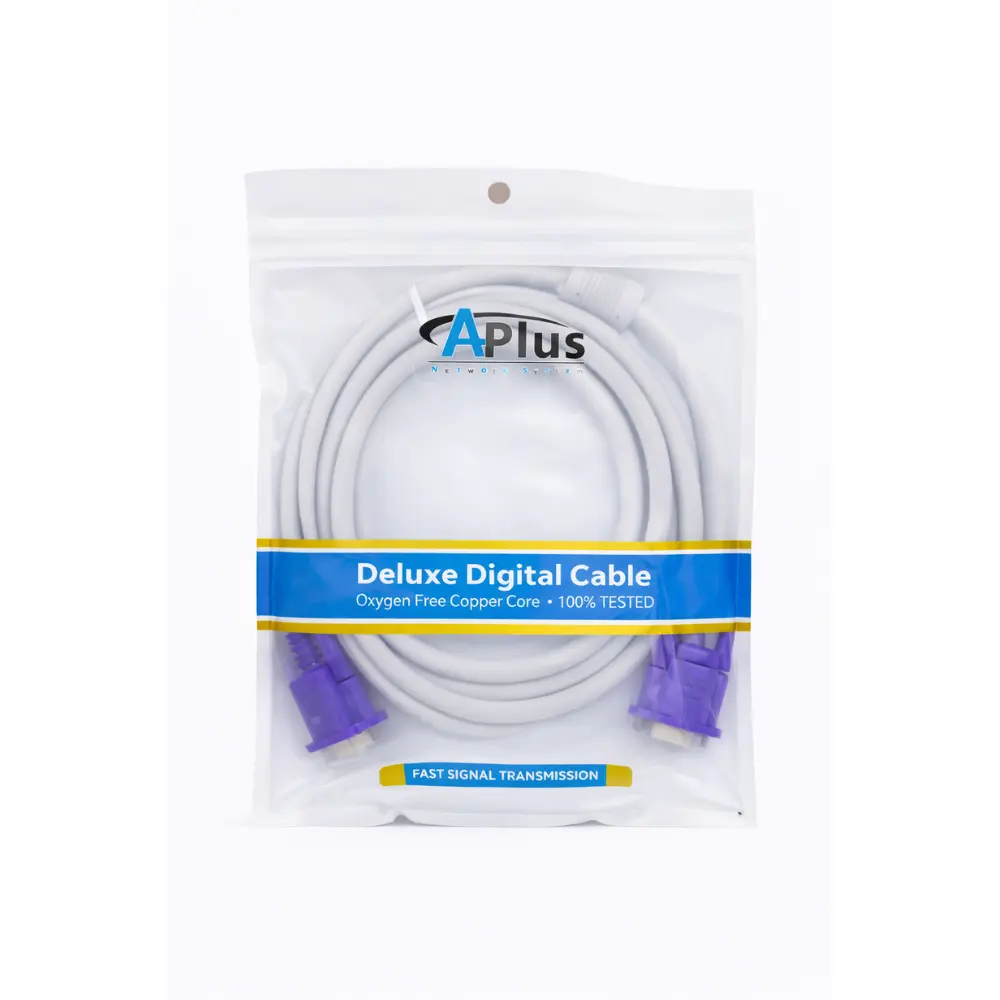  APLUS VGA to VGA Monitor Cable 3M , 15 pin  Male to Male - AB-62V