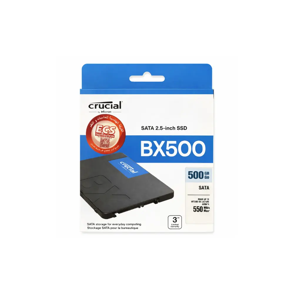 Crucial BX500 500GB 3D NAND SATA 2.5-inch SSD 
