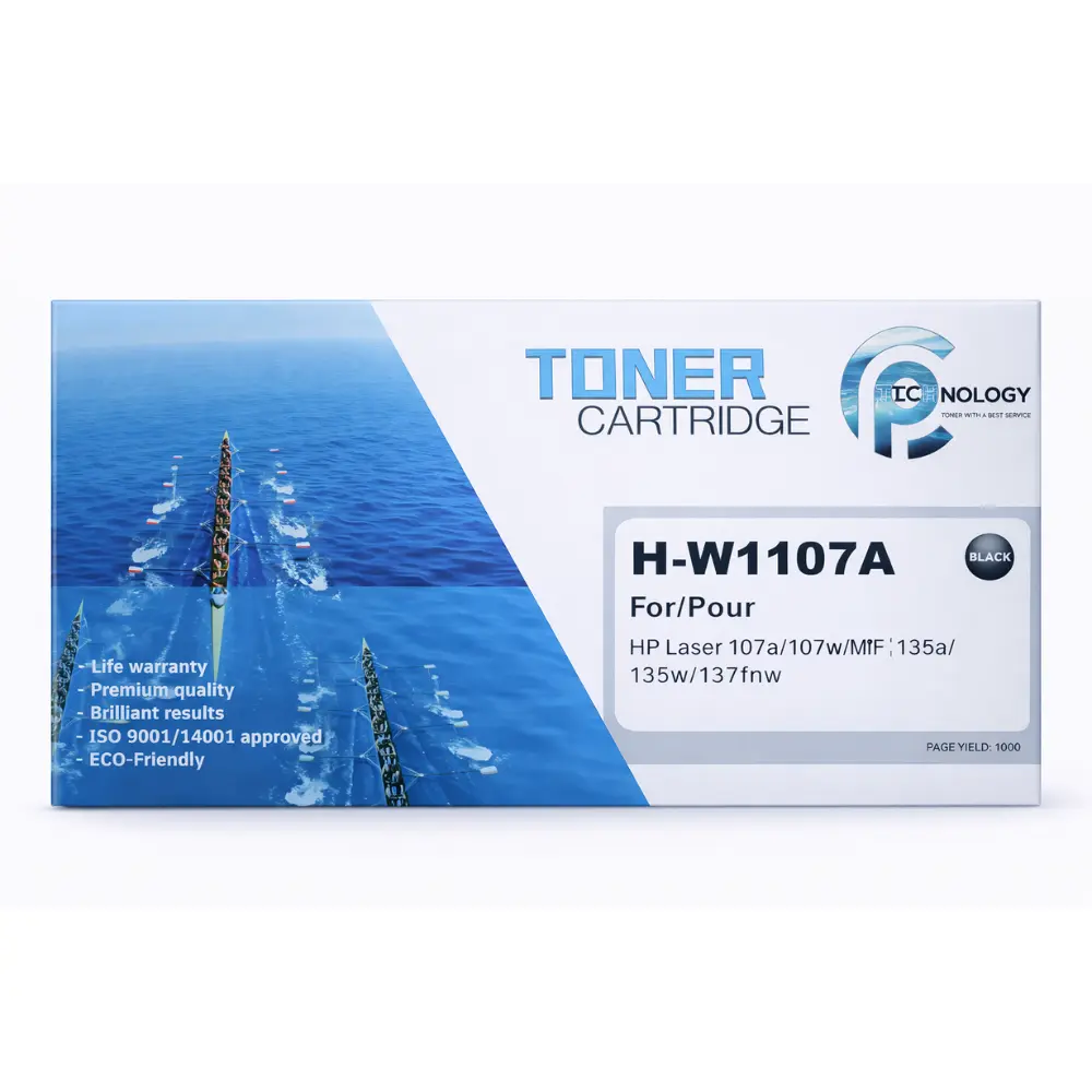 PC Technology Compatible Black Laser Toner Cartridge HP 107A W1107A for HP Laser 107a 107w HP Laser MFP 135a 135w 137fnw