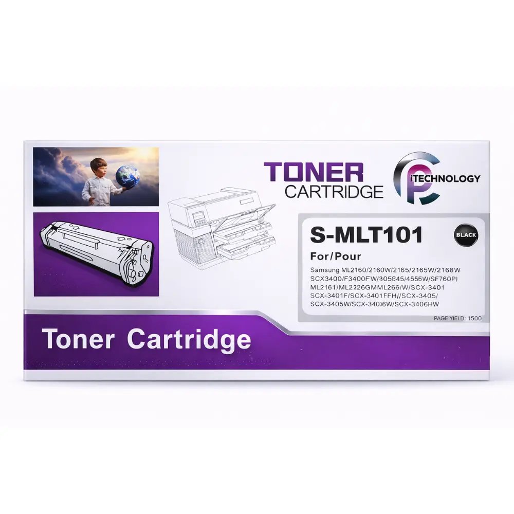 PC Technology Compatible Black Laser Toner Cartridge Samsung MLT-D101S for Samsung ML2160 ML2165 ML2165W SCX3400 SCX3405 SCX3405W SF760P