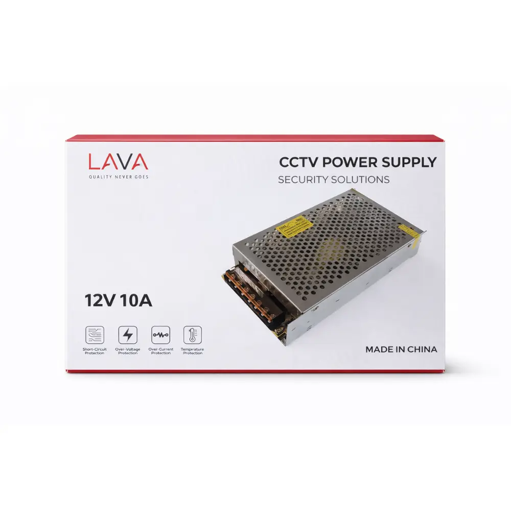 LAVA 12V 10A Universal Power Supply Driver for CCTV  