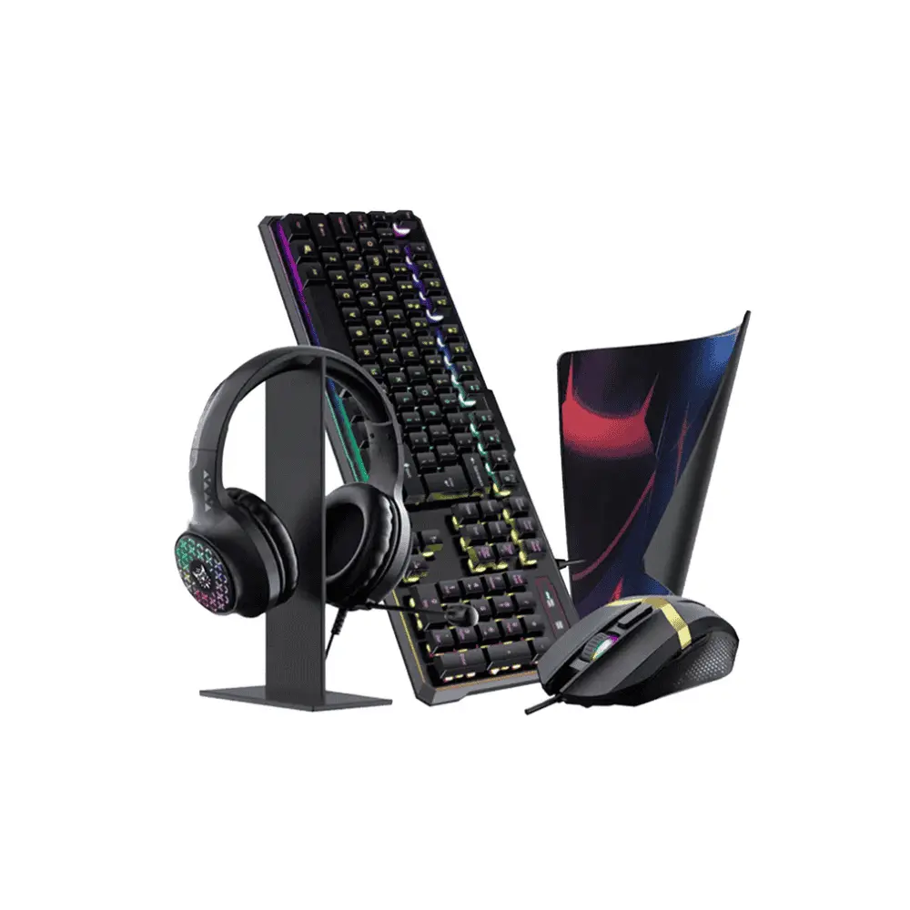 Onikuma TZ5006 Gaming Combo, 5-in-1, Keyboard, Mouse, Headset, Mouse Pad, Stand