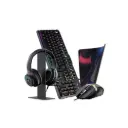 ONIKUMA TZ5006 5-in-1 Gaming Combo Set, Gaming Keyboard, Gaming Mouse, Gaming Headset, Headset Stand, Mouse Pad, Black