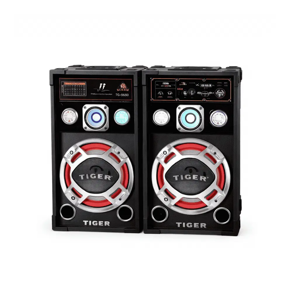 صب ووفر Tiger TG-6500، مقاس 8 بوصة، قدرة 15 وات، لون أسود