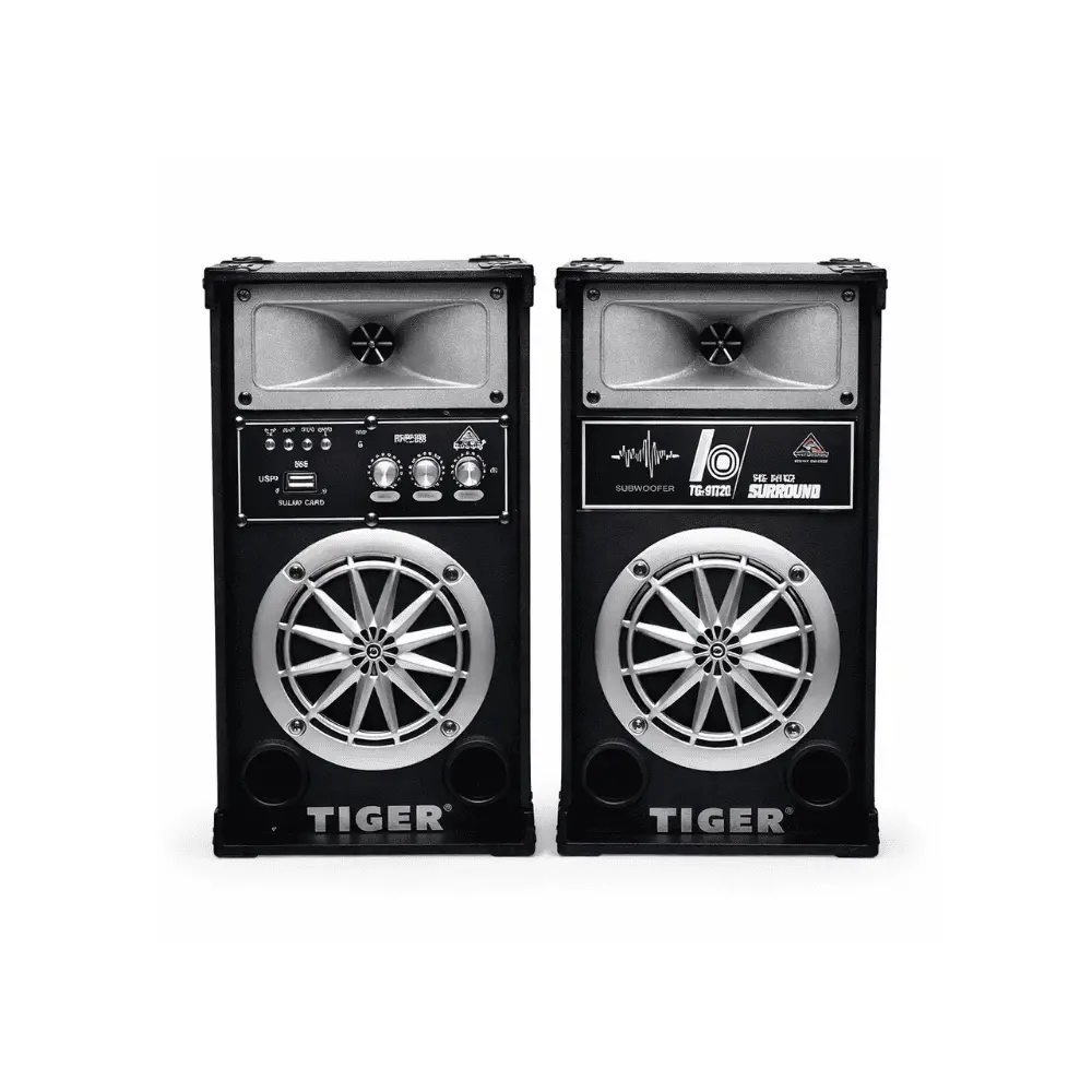 صب ووفر Tiger TG-6600، مقاس 8 بوصة، قدرة 22 وات، لون أسود