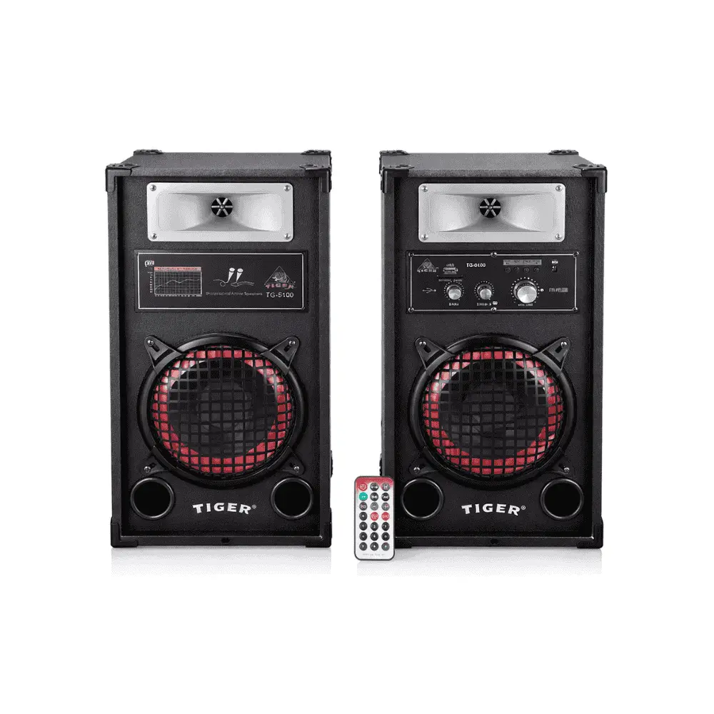 صب ووفر Tiger TG-5100، مقاس 6 بوصة، قدرة 15 وات، لون أسود